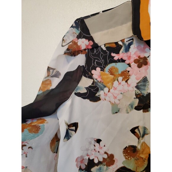 Phillip Lim 3.1 Womens Blouse Size M Floral Button-Up Long Sleeve NWOT - Picture 5 of 16